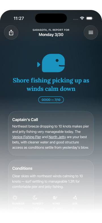 Fishable app on a phone